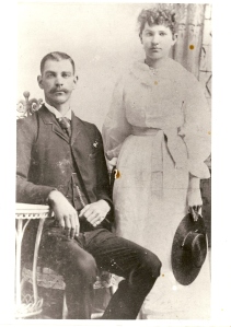 Wyatt Paul Gillespie and Laura Cecile Donald ca. 1894. I suspect that this is their wedding photo.