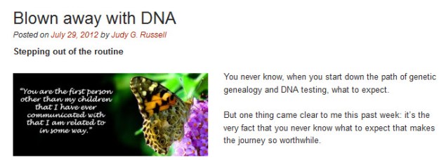 Blown With DNA from the Legal Genealogist