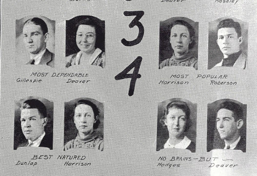 Hall of Fame 1934 in the Lexington High School Crystal