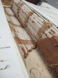 Bound volume of deeds in Amherst County Courthouse 1